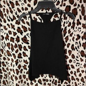 Black Backless stripped shirt